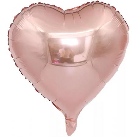 Folieballon hart | Rosé | 18 inch | 45 cm | DM-products